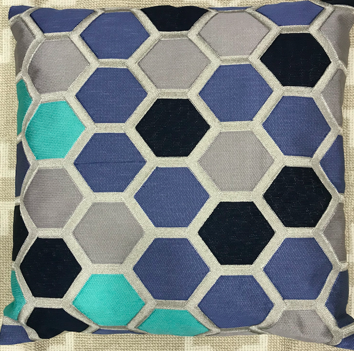 Shades of blue cushion cover